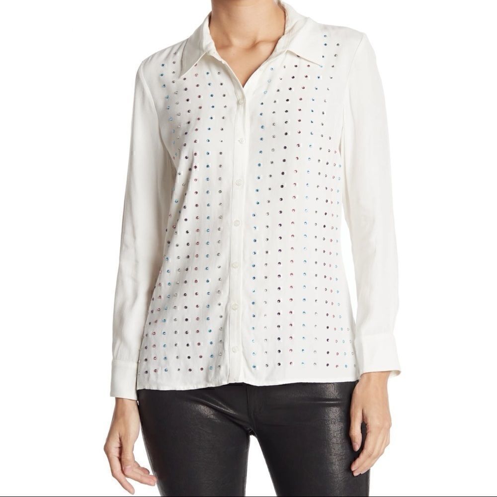 AS by DF Paloma Rhinestone Blouse